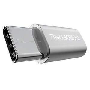 Перехідник Borofone BV4 MicroUSB - Type-C (Сталевий)
