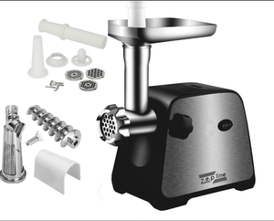 Електрична м'ясорубка із соковижималкою + насадка для приготування ковбас та кебе Zepline ZP-002