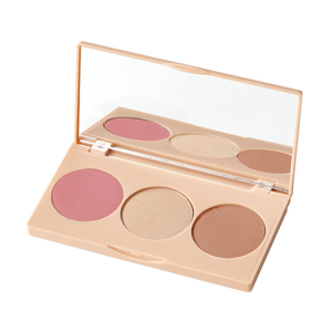 Палітра для обличчя 3 в 1, палітра рум'яна + контуринг + хайлайтер, Make Up Farmasi, 15 г