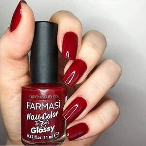 Лак для нігтів 08 Насичений червоний Glossy Farmasi