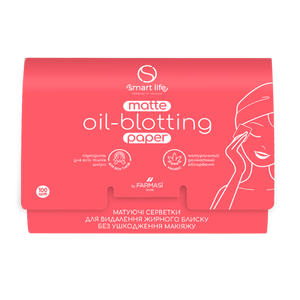 Матуючі серветки для видалення жирного блиску 100 шт Smart Life Farmasi