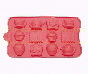 Силиконовая мини форма на планшете "Чайный набор"