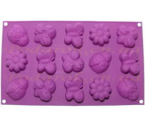 Силиконовая форма на планшете "Букашки мини"