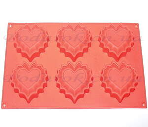 Силиконовая форма на планшете "Огненное сердце"