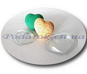 Пластиковая форма для бомбочек "Сердце малое"