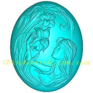 Силиконовая форма Activ "Девушка с цветами"