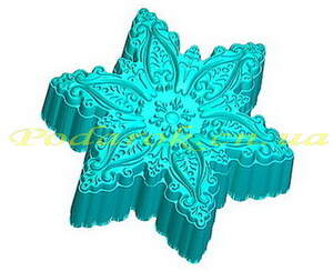 Силиконовая форма Activ "Снежинка ажурная"
