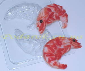 Пластиковая форма "Креветка (2 мини)"