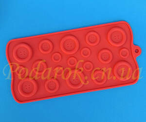 Силиконовая мини форма на планшете "Пуговицы"