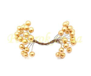 Бусинки лаковые золотые