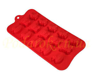 Силиконовая форма "Забавные зверята"