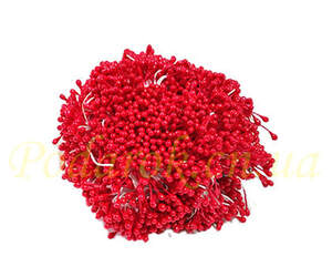 Тычинки мини красные глянцевые