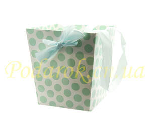 Корзинка для букетов Мятный горошек