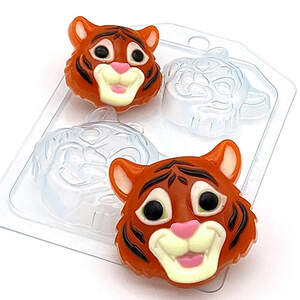 Пластиковая форма "Тигр Мультяшная морда Мини"