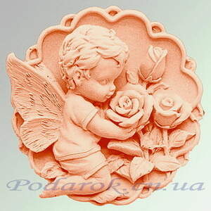 Форма для мила Янголятко з трояндами