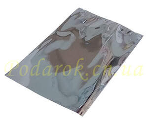 Пакет срібний 10х15см (метал з малюнком)
