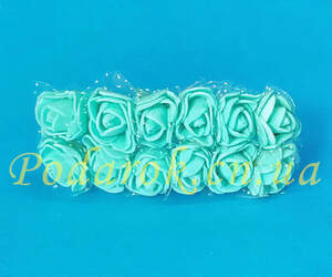 Троянда з мереживом бірюзова