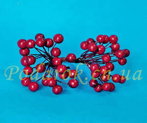 Намистинки лакові бордові