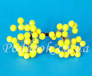 Намистинки лакові жовті