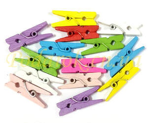 Прищіпки міні кольорові