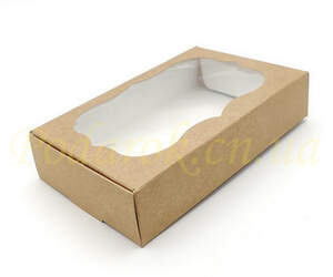 Коробочка крафт 150х100х30мм з вікном