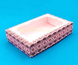 Коробочка 150х100х30мм з вікном і орнаментом