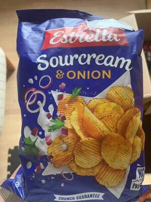 чіпси сметана і зелень сині ESTRELLA