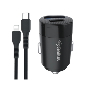 Зарядний пристрій Gelius Pro Inch Twix GP-CC010L USB+Type-C QC/PD 30W + кабель Type-C/Lightining