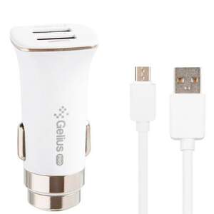 Зарядний пристрій Gelius Pro Apollo 2USB 15W + кабель microUSB 1м (3.1A) White