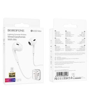Навушники Borofone BM32 Plus Lightning з мікрофоном for iPhone Bluetooth