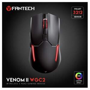 Ігрова комп'ютерна миша Fantech WGC2 Venom II 2.4Ghz бездротове RGB підсвічування black