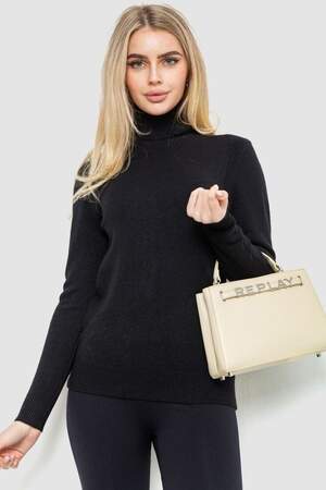 Гольф жіночий однотонний, колір чорний