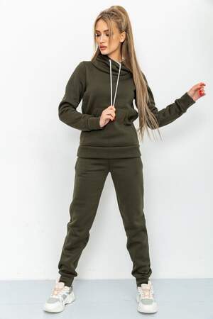 Спортивний костюм жіночий на флісі, колір хакі