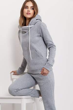 Спортивний костюм жіночий на флісі, сірий