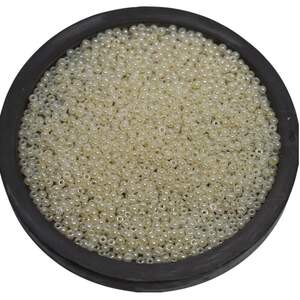 47113 чеський бісер Preciosa Ornela білий, жовто-коричневий блиск