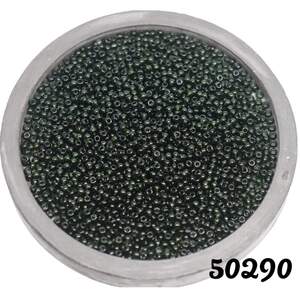 50290 чеський бісер Preciosa Ornela трансп. темно зелений