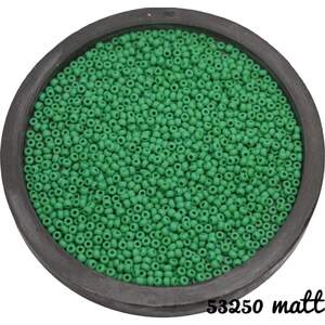 53250 matt чеський бісер Preciosa Ornela непрозорий зелений