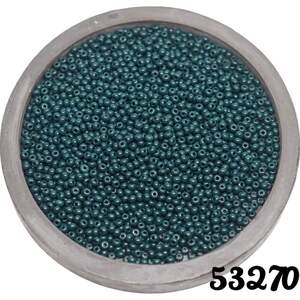 53270 чеський бісер Preciosa Ornela  непрозорий темно-зелений