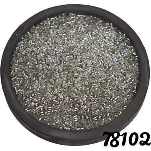 78102 чеський бісер Preciosa Ornela  кришталь, срібна підкладка