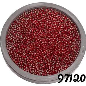 97120 чеський бісер Preciosa Ornela гранат, срібна підкладка