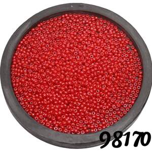 98170 чеський бісер Preciosa Ornela непрозорий червоний корал, сфінкс