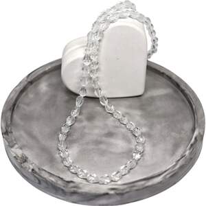 Намистини крапля 4*6мм білі прозорі