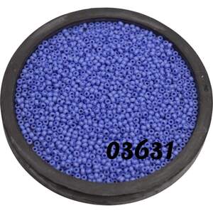 03631 чеський бісер Preciosa Ornela синій крейдяно-білий