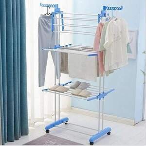 Багатоярусна сушарка для білизни, речей, одягу Garment rack with wheels складна.