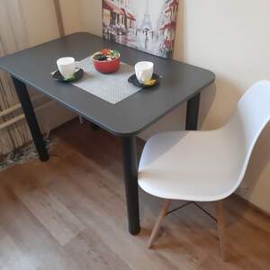 Стіл кухонний з заокругленими кутами колір Антрацит, від 1600грн, різні розміри