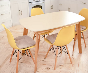 Стіл кухонний МДФ+дерево, розміри 1000х650мм та 1200х700мм