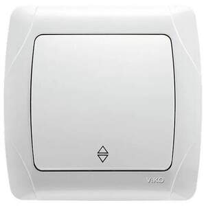 Вимикач VIKO CARMEN 1-й прохідний білий