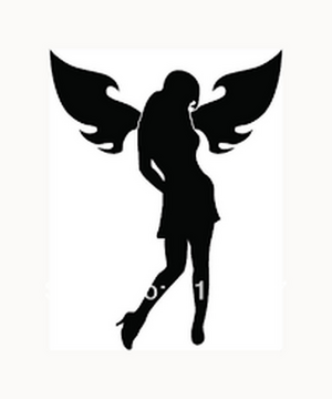 Наліпка на авто деко. Ангел