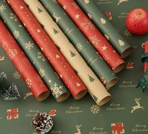 Різдвяний папір для пакування подарунків