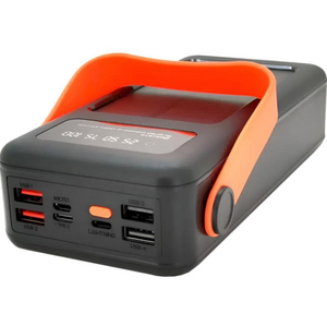 Повербанк NEW на сонячній батареї 50000 mAh c USB та вбудованими кабелями PowerBank JS-635CX